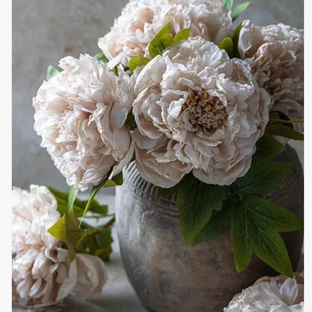 Abigail Ahern Beige Blush Artificial Peony Flower